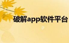 破解app软件平台 破解app软件网站 