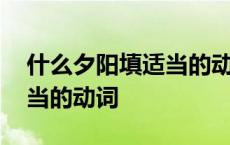 什么夕阳填适当的动词一年级 什么夕阳填适当的动词 