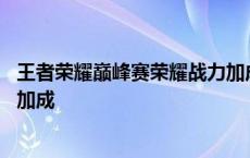 王者荣耀巅峰赛荣耀战力加成是所有英雄吗 巅峰赛荣耀战力加成 