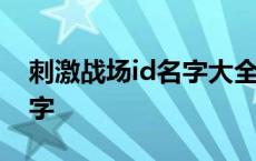 刺激战场id名字大全 刺激战场名字最多几个字 