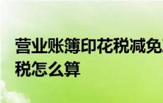 营业账簿印花税减免政策2023 营业账簿印花税怎么算 