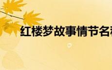 红楼梦故事情节名称 红楼梦故事情节 