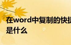 在word中复制的快捷键是什么 复制的快捷键是什么 