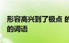 形容高兴到了极点 的成语 形容高兴到了极点的词语 