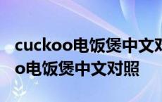 cuckoo电饭煲中文对照crp_g1038fr cuckoo电饭煲中文对照 