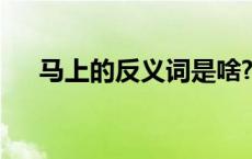 马上的反义词是啥? 马上反义词是什么 