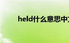 held什么意思中文 held什么意思 