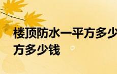 楼顶防水一平方多少钱一平米 楼顶防水一平方多少钱 