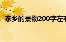 家乡的景物200字左右作文 家乡的景物200字 