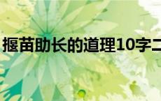 揠苗助长的道理10字二年级 揠苗助长的道理 