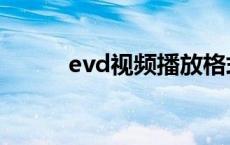 evd视频播放格式 evd播放格式 