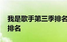 我是歌手第三季排名和歌单 我是歌手第三季排名 