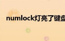 numlock灯亮了键盘无法使用 numlock 