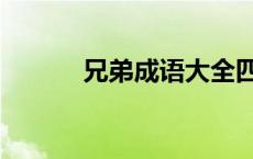 兄弟成语大全四个字 兄弟成语 