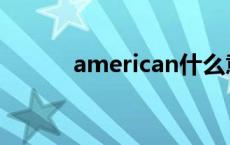 american什么意思 american 