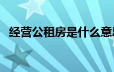 经营公租房是什么意思 公租房是什么意思 