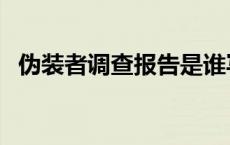 伪装者调查报告是谁写的 伪装者调查报告 