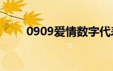 0909爱情数字代表什么意思 0909 