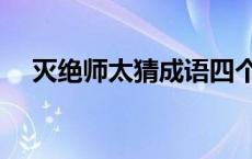 灭绝师太猜成语四个字 灭绝师太猜成语 