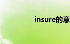 insure的意思 insured 