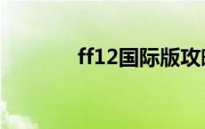 ff12国际版攻略 ff12国际版 