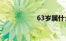 63岁属什么生肖 63 