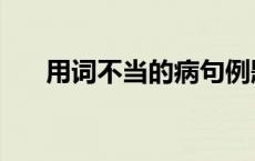 用词不当的病句例题 用词不当的病句 