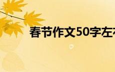 春节作文50字左右 春节作文50字 