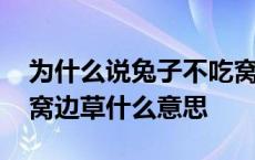 为什么说兔子不吃窝边草什么意思 兔子不吃窝边草什么意思 