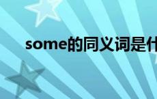 some的同义词是什么 some的同义词 