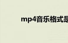 mp4音乐格式是什么 mp4音乐 