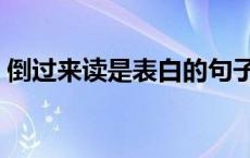 倒过来读是表白的句子 反过来读的表白句子 