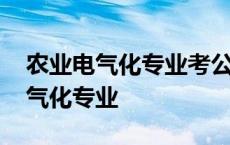 农业电气化专业考公务员考什么岗位 农业电气化专业 