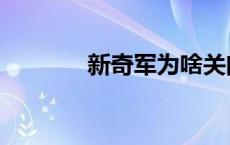 新奇军为啥关闭 新奇军论坛 