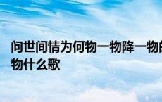 问世间情为何物一物降一物的歌名 问世间情为何物一物降一物什么歌 