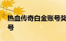 热血传奇白金账号奖励一览 热血传奇白金账号 