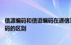 信源编码和信道编码在通信系统中的作用 信源编码和信道编码的区别 