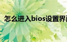 怎么进入bios设置界面 怎么进入bios设置 