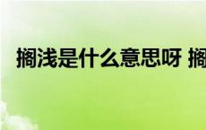 搁浅是什么意思呀 搁浅形容爱情什么意思 