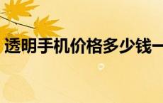 透明手机价格多少钱一部 透明手机价格多少 