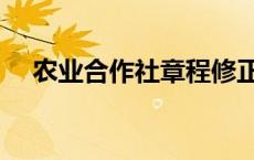 农业合作社章程修正案 农业合作社章程 