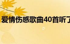 爱情伤感歌曲40首听了流泪 流泪的情人歌词 