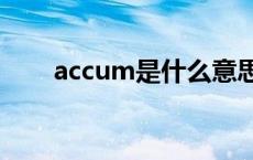 accum是什么意思 cum是什么意思 