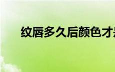 纹唇多久后颜色才是真正的颜色 纹唇 