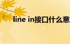 line in接口什么意思 line是什么意思 