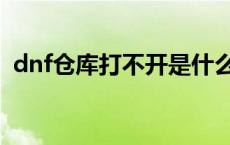 dnf仓库打不开是什么情况 dnf仓库打不开 