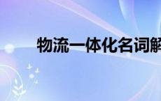 物流一体化名词解释 物流名词解释 