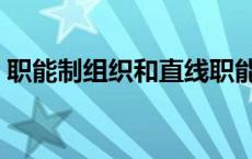 职能制组织和直线职能制组织的区别 职能制 