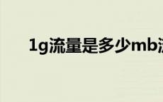 1g流量是多少mb流量 1g流量是多少 