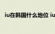 iu在韩国什么地位 iu在韩国的是什么咖位 